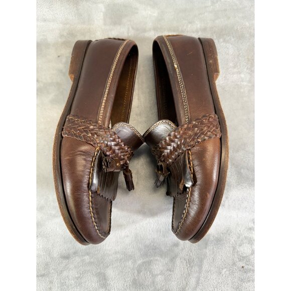 Cole Haan womens shoes 8.5M Country Brown Leather Tassel Loafers - Picture 14 of 16